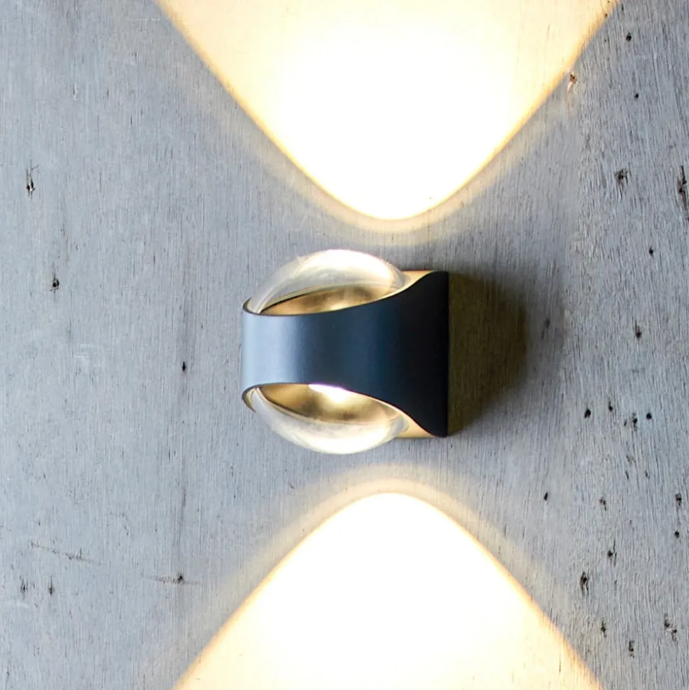 LOOM DESIGN Saga udendørs væglampe op/ned sort