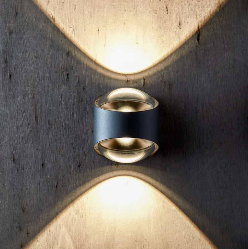 LOOM DESIGN Saga udendørs væglampe op/ned sort