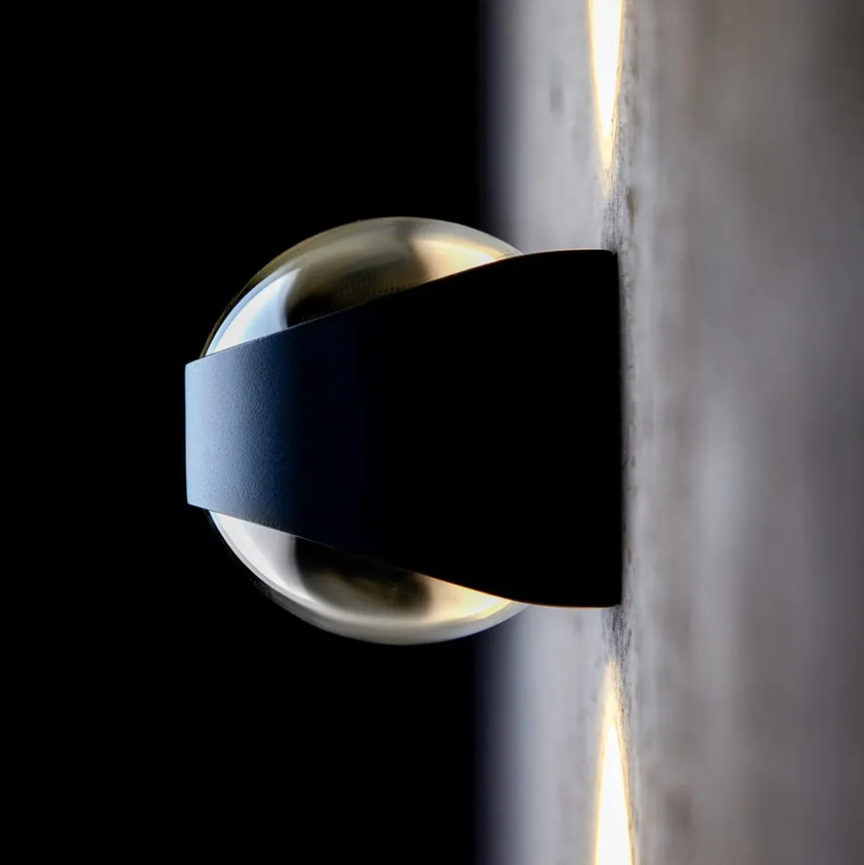 LOOM DESIGN Saga udendørs væglampe op/ned sort