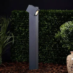 Lorik LED-gadelampe med fleksibel hoved, grå