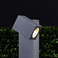 Lorik LED-gadelampe med fleksibel hoved, grå