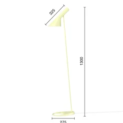 Louis Poulsen AJ design gulvlampe lys gul