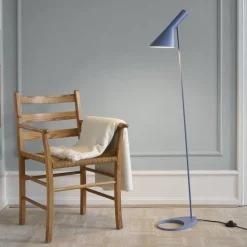 Louis Poulsen AJ design-gulvlampe blågrå