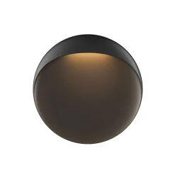 Louis Poulsen LED-væglampe Flindt, sort 3.000 K Ø 30 cm