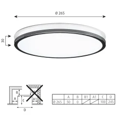 Louis Poulsen Munkegaard Ø 26,5 cm, krom/højglans