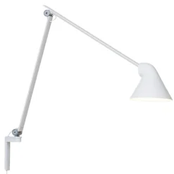 Louis Poulsen NJP LED-væglampe, arm lang, hvid