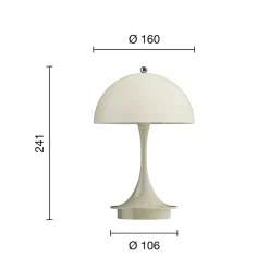 Louis Poulsen Panthella PORTABLE 160 V3, opalbeige