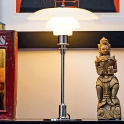 Louis Poulsen PH 2/1 bordlampe, højglans forkromet