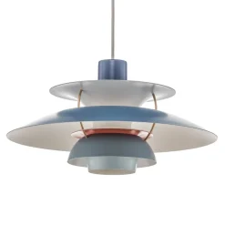 Louis Poulsen PH 5, designer pendellampe, blå