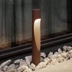 Louis Poulsen sokkellampe Flindt, 930, corten 35 cm base 24 V