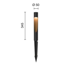 Louis Poulsen sokkellampe Flindt 827 sort spidsstik
