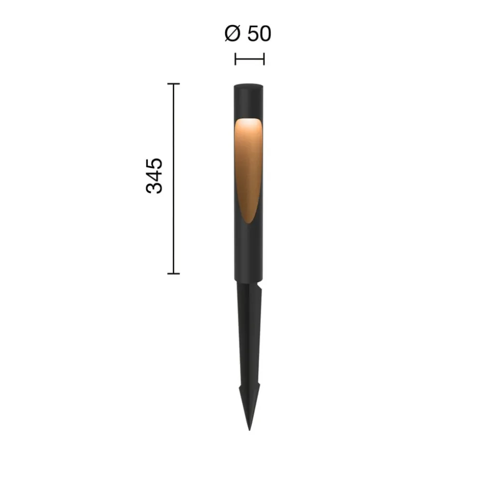 Louis Poulsen sokkellampe Flindt 840 sort Spieß-forbinder