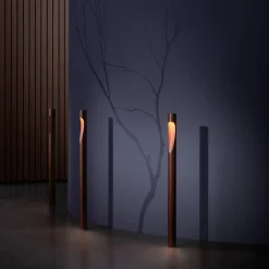 Louis Poulsen vejlampe Flindt, 930, corten 70 cm base 24 V