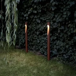 Louis Poulsen vejlampe Flindt, 930, corten 70 cm base 24 V