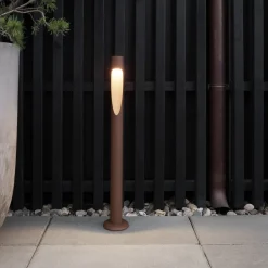 Louis Poulsen vejlampe Flindt, 930, corten 70 cm base 24 V