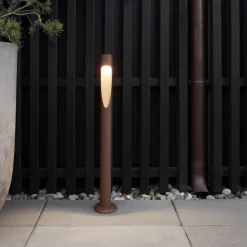 Louis Poulsen vejlampe Flindt, 927, corten 70 cm base 24 V