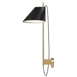 Louis Poulsen Yuh Brass marmor-væglampe, sort