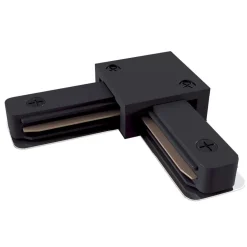 L-tilslutning, 1-faset skinne, sort