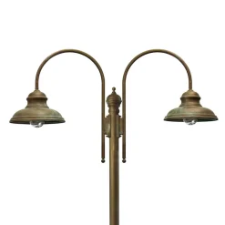 Luca lygtepæl, messing, antik kobber, 2 lyskilder