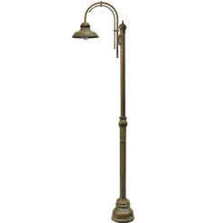 Luca stolpelampe i antik kobbermessing 1-lys.