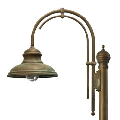 Luca stolpelampe i antik kobbermessing 1-lys.