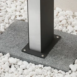 Lucande Aegisa LED-vejlampe, 80 cm, antracit, metal, IP54