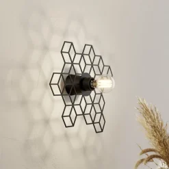 Lucande Alexaru væglampe, bikage, sort