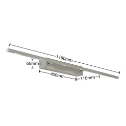 Lucande Alexis LED-gallerilampe 118 cm, mat nikkel