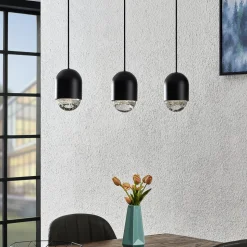 Lucande Amielle pendellampe, 3 lyskilder, sort