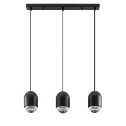 Lucande Amielle pendellampe, 3 lyskilder, sort