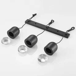 Lucande Amielle pendellampe, 3 lyskilder, sort