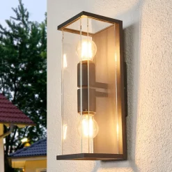 Lucande Annalea udendørs væglampe, 40 cm, 2 lyskilder, IP54