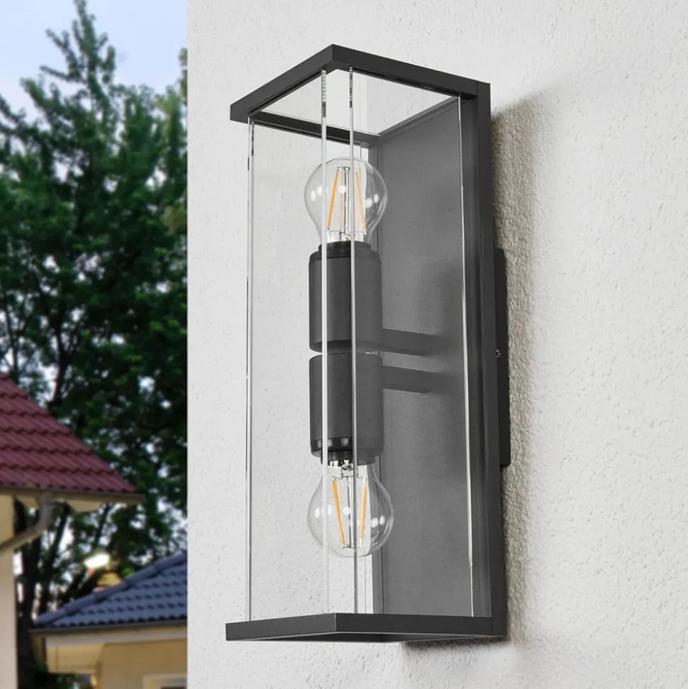 Lucande Annalea udendørs væglampe, 40 cm, 2 lyskilder, IP54