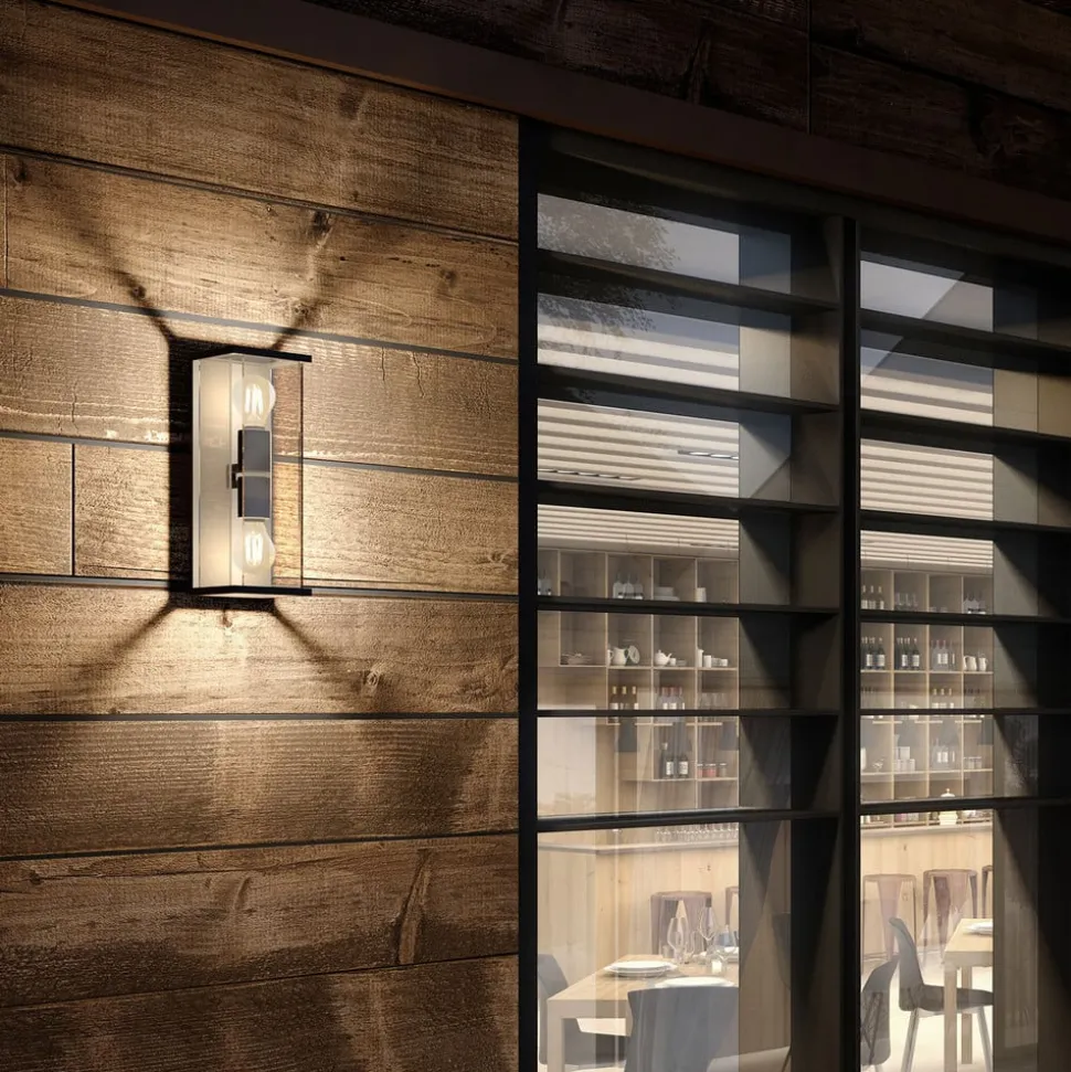 Lucande Annalea udendørs væglampe, 40 cm, 2 lyskilder, IP54