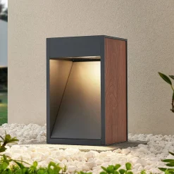 Lucande Ansala R7s sokkellampe med trædekor