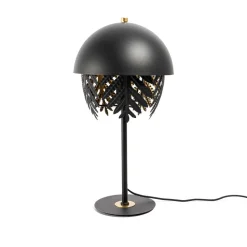 Lucande Aparas bordlampe bladlook, sort-guld
