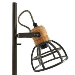 Lucande Arinthea gulvlampe, 2-lys, sort, stål, E14