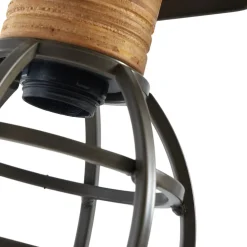 Lucande Arinthea gulvlampe, 2-lys, sort, stål, E14