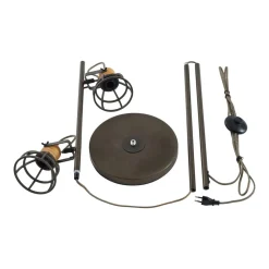 Lucande Arinthea gulvlampe, 2-lys, sort, stål, E14