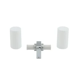 Lucande Basolo væglampe til badeværelset, krom, højde 31,5 cm, glas, IP44