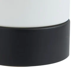 Lucande Basolo væglampe til badeværelset, sort, højde 17,2 cm, glas