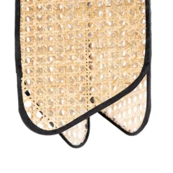 Lucande Bassiola væglampe med bambusskærm