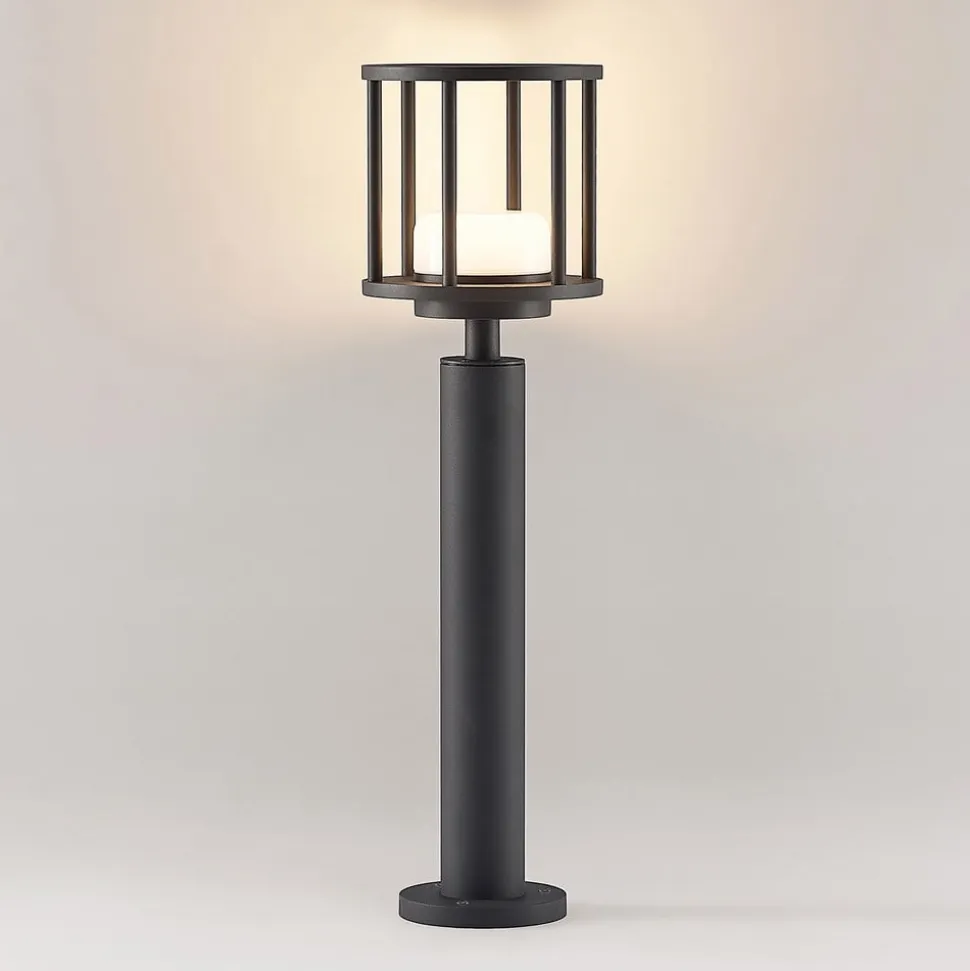 Lucande Berenike 60 cm vejlampe, mørkegrå, metal, GX53