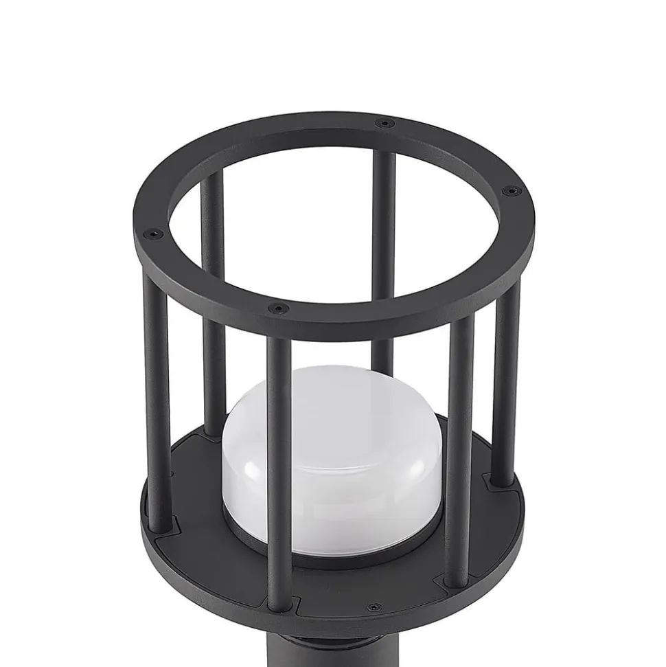 Lucande Berenike 60 cm vejlampe, mørkegrå, metal, GX53