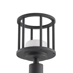 Lucande Berenike 60 cm vejlampe, mørkegrå, metal, GX53