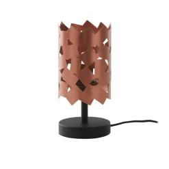 Lucande bordlampe Aeloria, kobber, jern, Ø 12 cm, E27