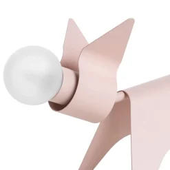 Lucande bordlampe Idalina, kat, pink, jern, 38 cm