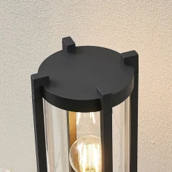 Lucande Brienne sokkellampe, 50 cm, antracit, metal