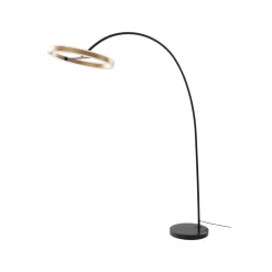 Lucande buelampe Yekta, messingfarvet, 183 cm, dæmpbar