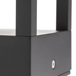 Lucande Carlota LED-vejlampe, antracit, 65 cm, metal